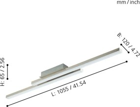 Eglo 55971 - LED RGBW stmievateľné stropné svietidlo FRAIOLI-C LED/34W/230V matný chróm + diaľkové ovládanie