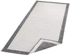 Hanse Home, Kusový koberec Twin-Wendeteppiche 103108 creme grau – na von aj na doma, 160x230, šedá, chodba / predsieň