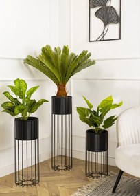 Květináč na stojanu LOFT III 42 cm černý