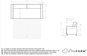 Tmavomodrá rozkladacia pohovka 168 cm Lucky Lucy – Miuform