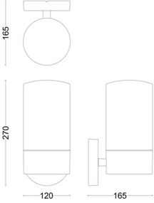 Philips - Vonkajšie nástenné svietidlo FLAREON 1xE27/25W/230V IP44