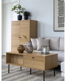 Konferenčný stolík s doskou v dubovom dekore v prírodnej farbe 50x100 cm Kyoto – House Nordic