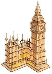 Robotime Rolife Svietiaci 3D drevené puzzle Big Ben 220 ks