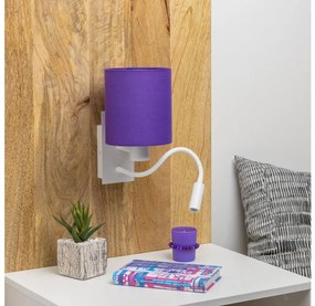 Brilagi - LED Nástenná lampa NUBILA 1xE27/25W/230V + LED/3W biela/fialová