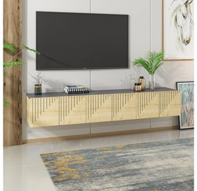 TV stolík/skrinka Kebati 3 (dub zafírový + antracit) . Vlastná spoľahlivá doprava až k Vám domov. 1095369