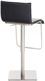 Barová stolička Limon nerez - Čierna