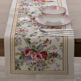 GOBELÍNOVÝ BEHÚŇ NA STÔL ROSE 40X100 CM KVETY
