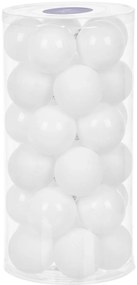 Gule MagicHome Vianoce, 30 ks, biele, lesklé, mix, na vianočný stromček, 6 cm