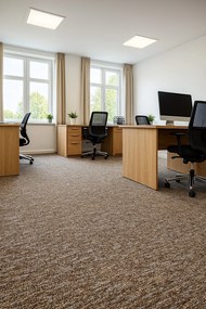 Timzo, Koberec metráž Mammut 8026 steel, na mieru, šíře 4m, šedá, ab (mriežka), chodba / predsieň