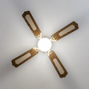 ZEVENTI - Stropný ventilátor NAVAGIO 1xE27/60W/230V hnedá