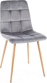 SI Mila D Sametová stolička sivý