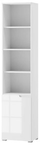 Regál Selene 216 cm biely lesk/mat