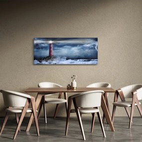 Obraz - Maják na útese (120x50 cm)