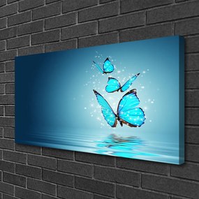 Obraz Canvas Motýle voda umenie 120x60 cm