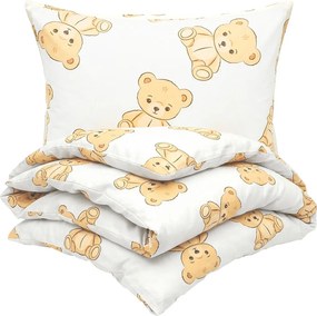 4Home Detské bavlnené obliečky do postieľky Teddies, 100 x 135 cm, 40 x 60 cm