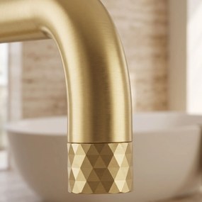 Rea Lungo Diamond, voľne stojaca vaňová batéria, zlatá matná, REA-B2246