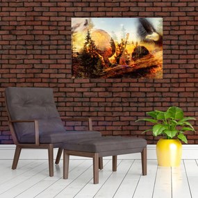 Obraz - Šamanský motív (90x60 cm)