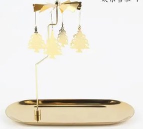 DECOLED Andělské zvonění, 23 x 20,5 cm, stromečky, zlaté