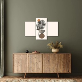 Obraz - Abstrakcia s palmovým listom (90x60 cm)