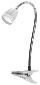 Stolná lampa LED ORO LARUS s klipom biela