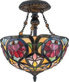 Quoizel QZ-LARISSA-SF - Prisadený luster Tiffany LARISSA 2xE27/60W/230V