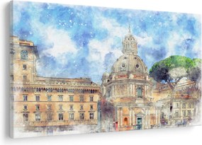 Obraz - Kostol Santa Maria di Loreto, Rím, Taliansko (90x60 cm)