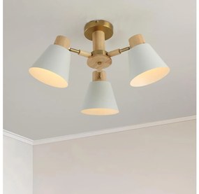 Brilagi - Prisadené stropné svietidlo LUND WOOD 3xE27/40W/230V pr. 50 cm kaučukovník