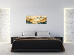 Obraz - Pohorie, akvarel (120x50 cm)
