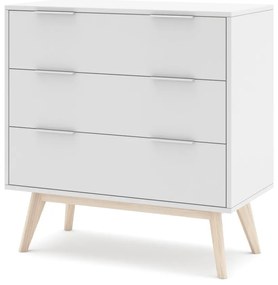 Biela nízka komoda 80x83 cm Campus – Marckeric