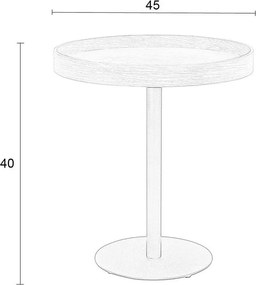 Okrúhly odkladací stolík s doskou v dubovom dekore ø 40 cm Yuri S – White Label