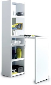 Sconto Barový stôl s regálom BART biela