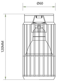 Stropné svietidlo Vertical, 1x biele kovové tienidlo, w