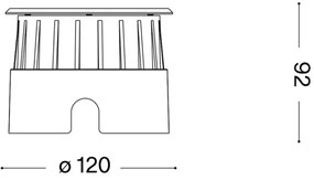 Ideal Lux - LED Nájazdové svietidlo FLOOR LED/6W/230V pr. 12 cm CRI 90 IP67 chróm