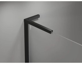 Mexen, Mexen Mist L sklopné pravé sprchové dvere 115 cm, čierny rám - 8A4L-115-000-70-70-P