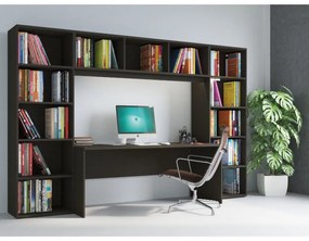 Kancelársky písací stôl INTEGRO, 1750 x 700 mm, wenge