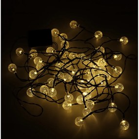 IKO Solárne záhradné svetielka 7m 50LED - teplá biela