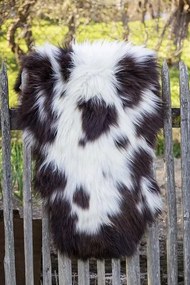 Ovčia kožušina čierno biely mix