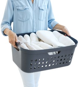 Rotho Prádelní koš, koš na prádlo, ohebný, JONA, 39l, antracit