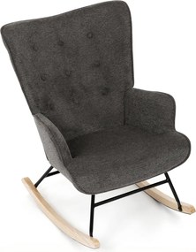 Hojdacie kreslo FABIAN — látka, sivá