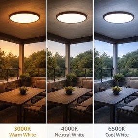 Rabalux 75083 - LED kúpeľňové stropné svietidlo LAUTREC 24W/230V, priemer 40 cm, IP44, hnedé