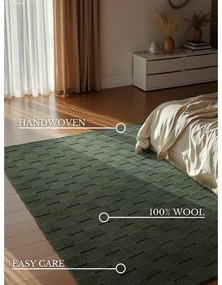 Tmavozelený ručne tkaný vlnený koberec 160x230 cm Scala – Villeroy&amp;Boch