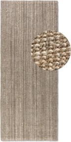 Hanse Home, Behúň Bouclé Jute 105975 Grey Brown, 80x200, hnedá, chodba / predsieň