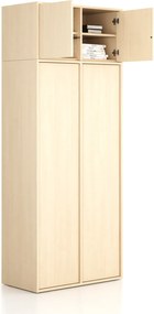 Nadstavba pre skrine FRAME, 2x dvere, 872 x 450 x 427 mm, PUSH-lock, breza