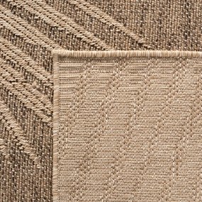 Hnedý okrúhly vnútorný a vonkajší koberec ø 120 cm Timber 1403 – Ayyildiz Carpets
