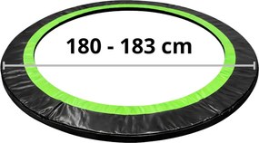 Ochrana pružín pre trampolínu LEAN SPRING PAD, čierna, 180–183 cm, 6 ft