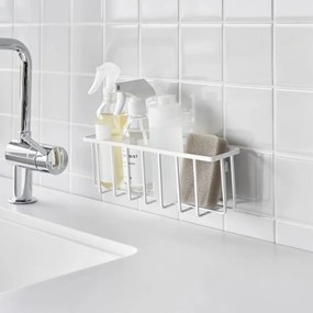 Biely kovový stojan na umývacie prostriedky bez vŕtania Film Hook – YAMAZAKI