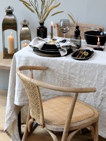 Prírodná drevená stolička s výpletom a opierkami Old French chair - 50*45*79 cm
