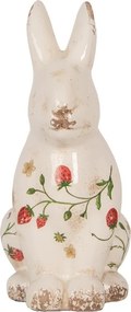 Keramická dekorácia králik s jahôdkami Wild Strawberries - 16*12*28 cm