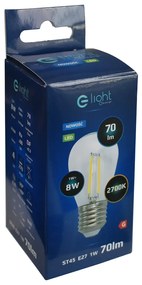 Dekoračná LED žiarovka E27 teplá 2700k 1w 70 lm
