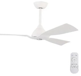 Eurolamp Stropný ventilátor pr. 132 cm IP44 biela + diaľkové ovládanie EU0144